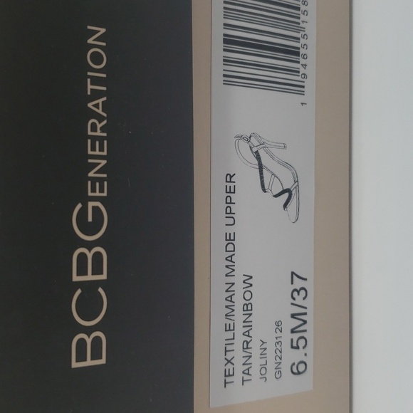 1288- BCBGENERATION Joliny Tan Rainbow Colors Women's Sandals Size 6.5 M NWT - Picture 8 of 10